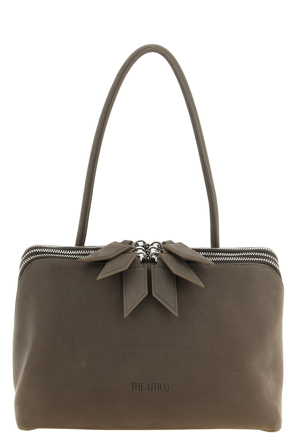 The Attico Women's Di Milano Shoulder Bag in Gray Leather - view 1