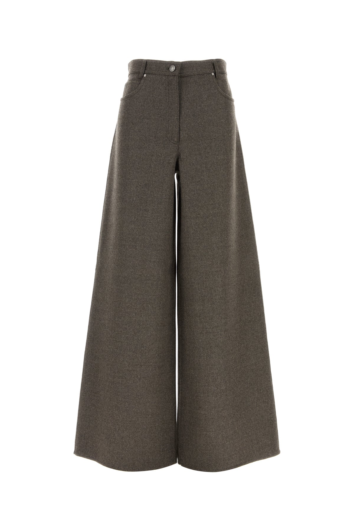 Max Mara Women's Wool Gennaio Wide-Leg Pant in Brown - image 1