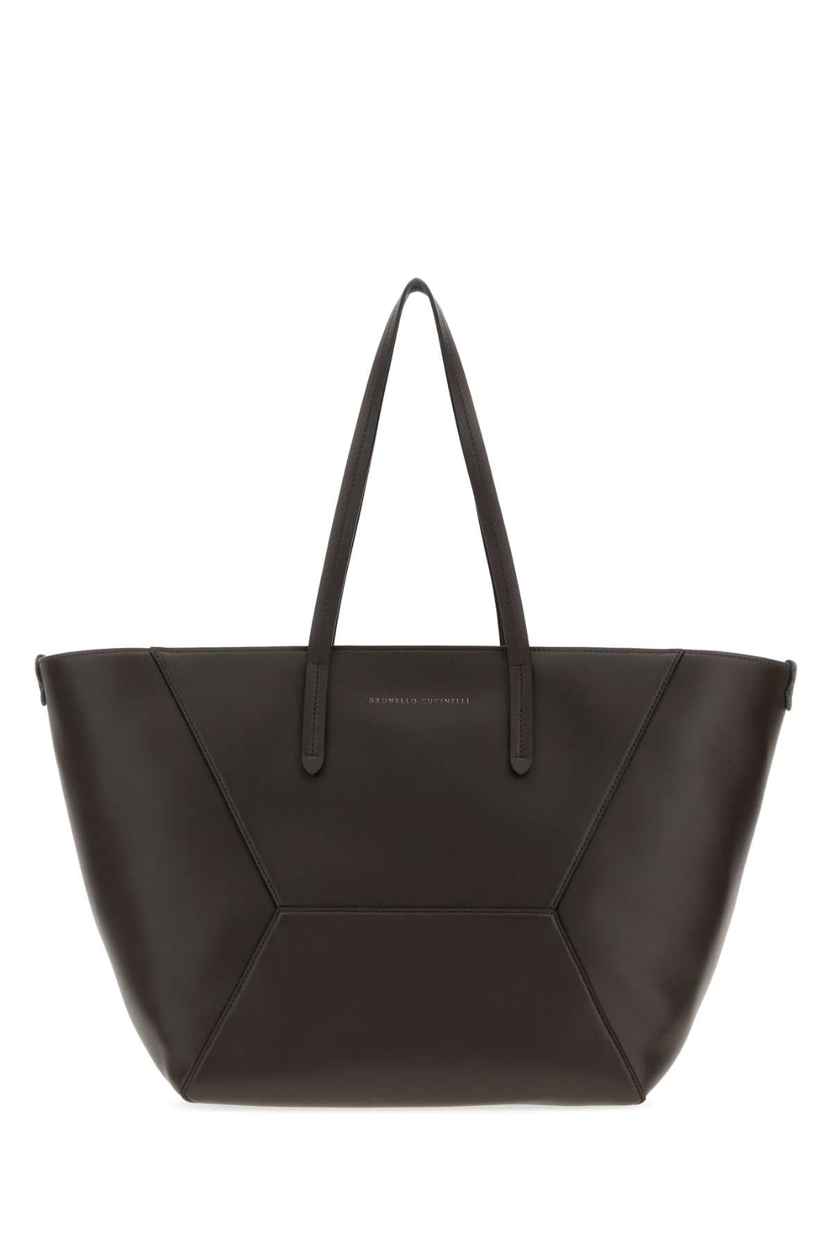 Brunello Cucinelli Women's Leather Tote in Dark Brown - image 1