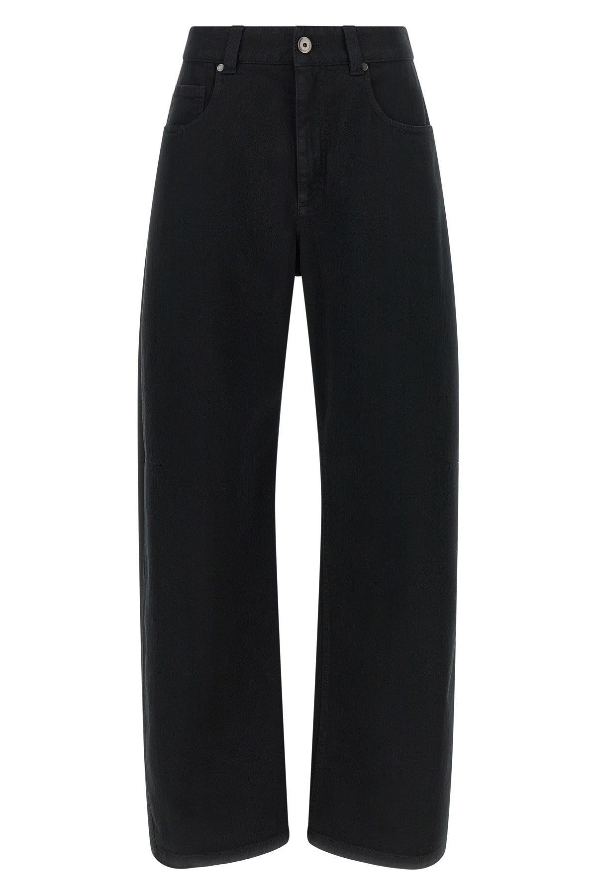 Brunello Cucinelli Women's Waist Jeans in Black Cotton - view 1