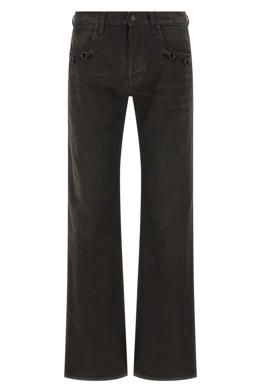 Gucci Men's Brown Horsebit Flared Jeans - image 1