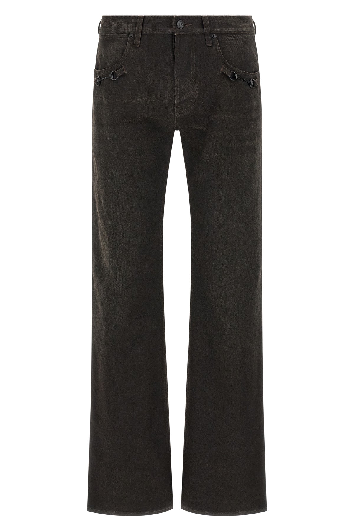 Gucci Men's Brown Horsebit Flared Jeans - image 1
