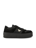 Prada Women's Downtown Leather Sneakers in Black - view 1