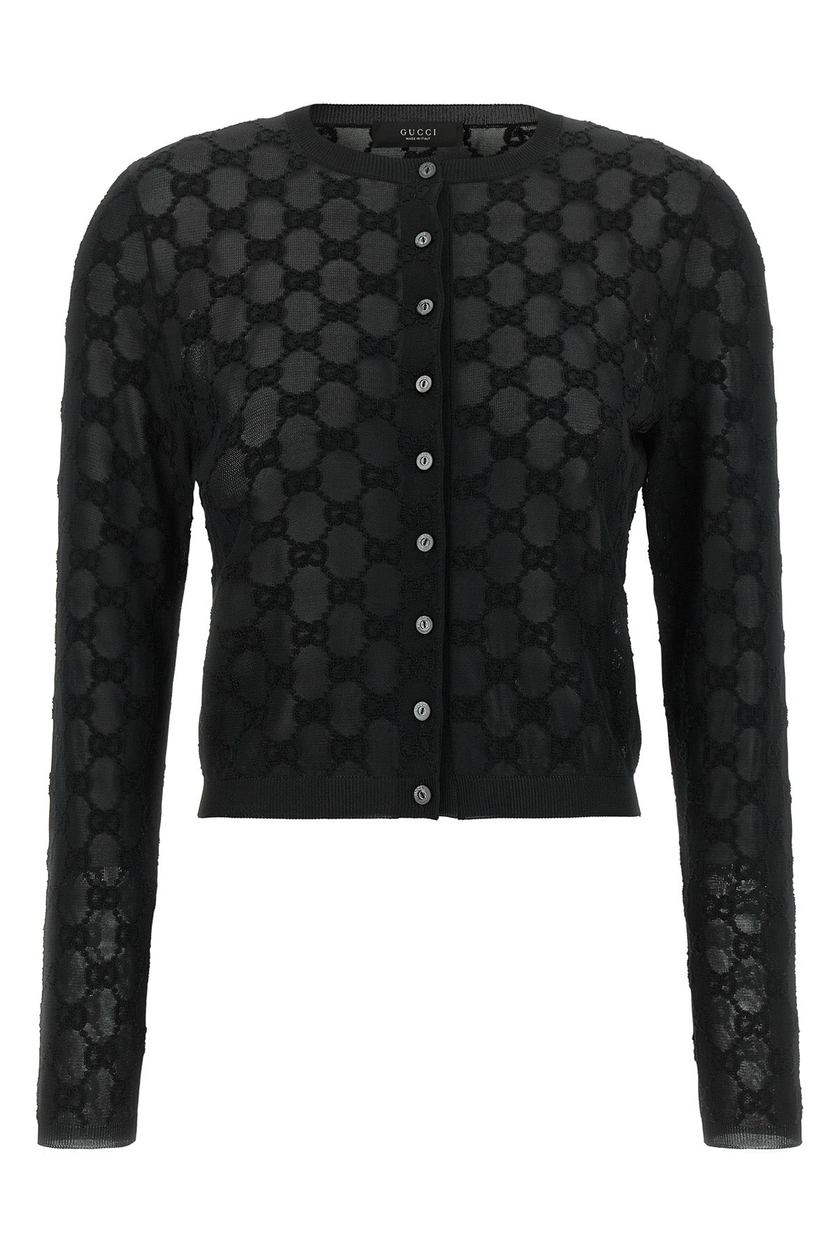 Gucci Women's GG Embroidered Cardigan in Black - image 1
