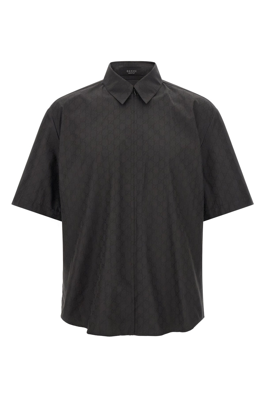 Gucci Men's GG Zip Shirt in Grey - image 1