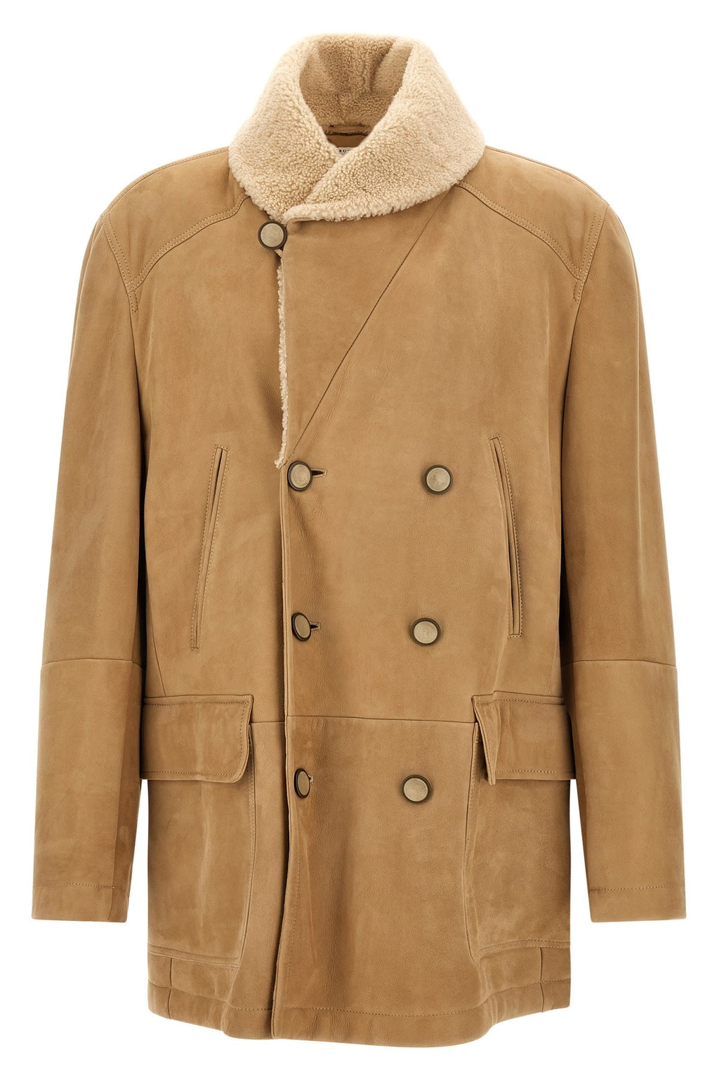 Brunello Cucinelli Men's Caban Shearling Curly in Beige - view 1