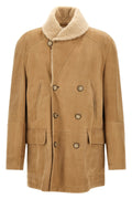 Brunello Cucinelli Men's Caban Shearling Curly in Beige - view 1