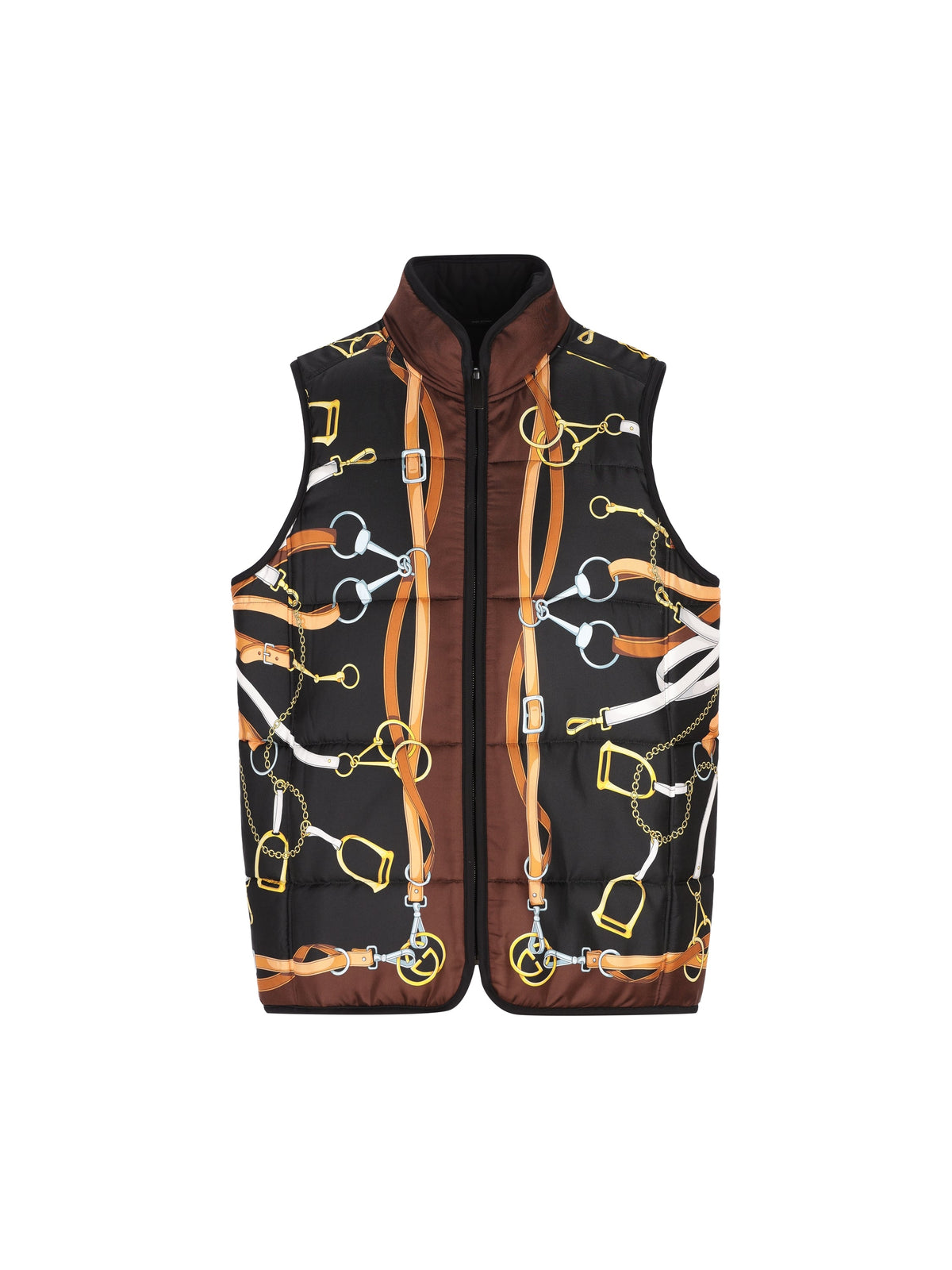 Gucci Women's Reversible Silk Twill Gilet in Black - view 1