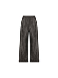 Brunello Cucinelli Women's Nappa Baggy Trousers in Black - view 1