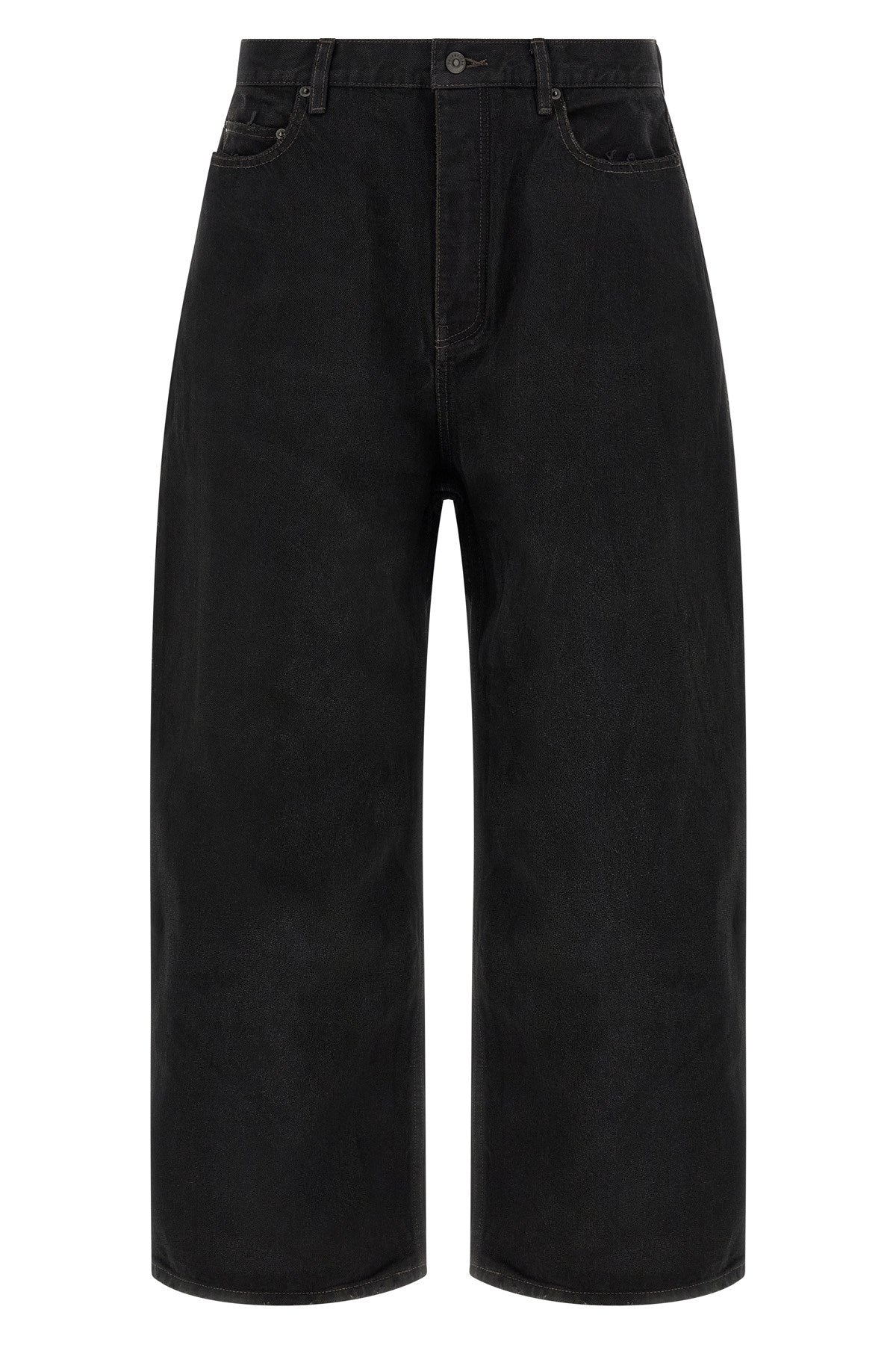 Balenciaga Men's Incurvati Morbidi Jeans in Black Cotton - view 1