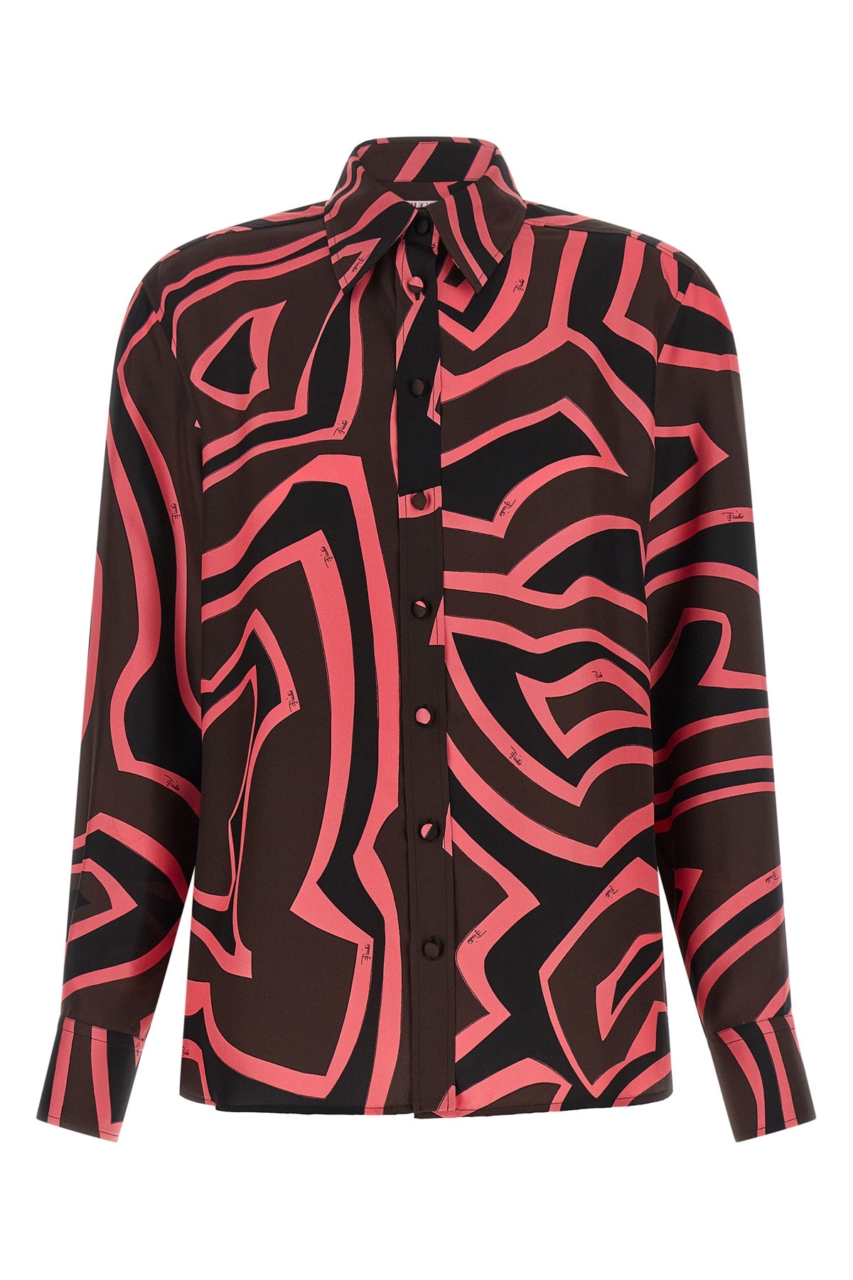 Pucci Women's Pink Labirinto Silk Twill Shirt - image 1