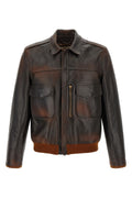 Golden Goose Men's Journey Bomber Jacket in Brown Leather - view 1