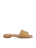 Miu Miu Women's Quilted Nappa Sandals in Brown - view 1