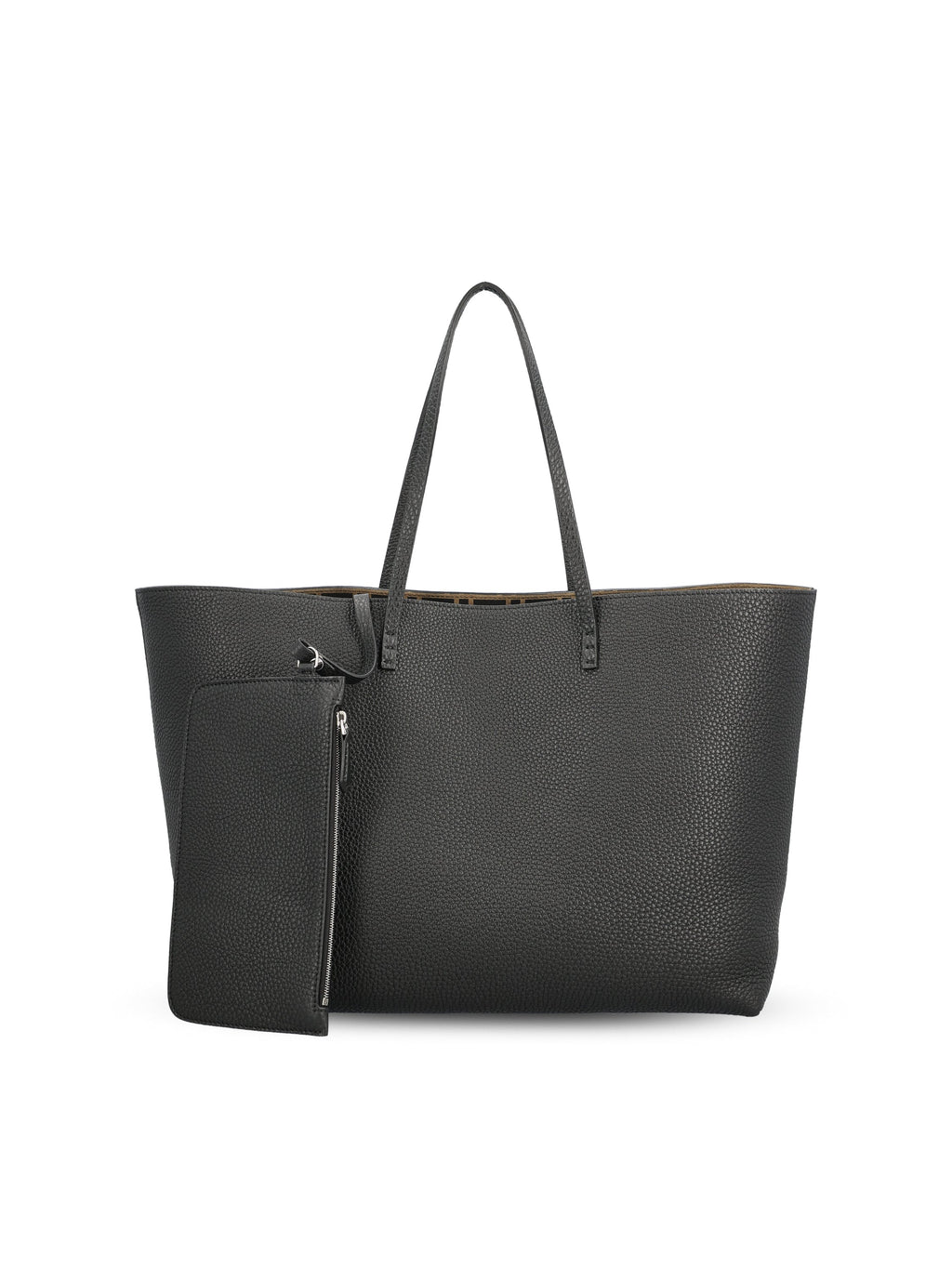 Fendi Women's Roll Medium Leather Shopper Bag in Black - view 1