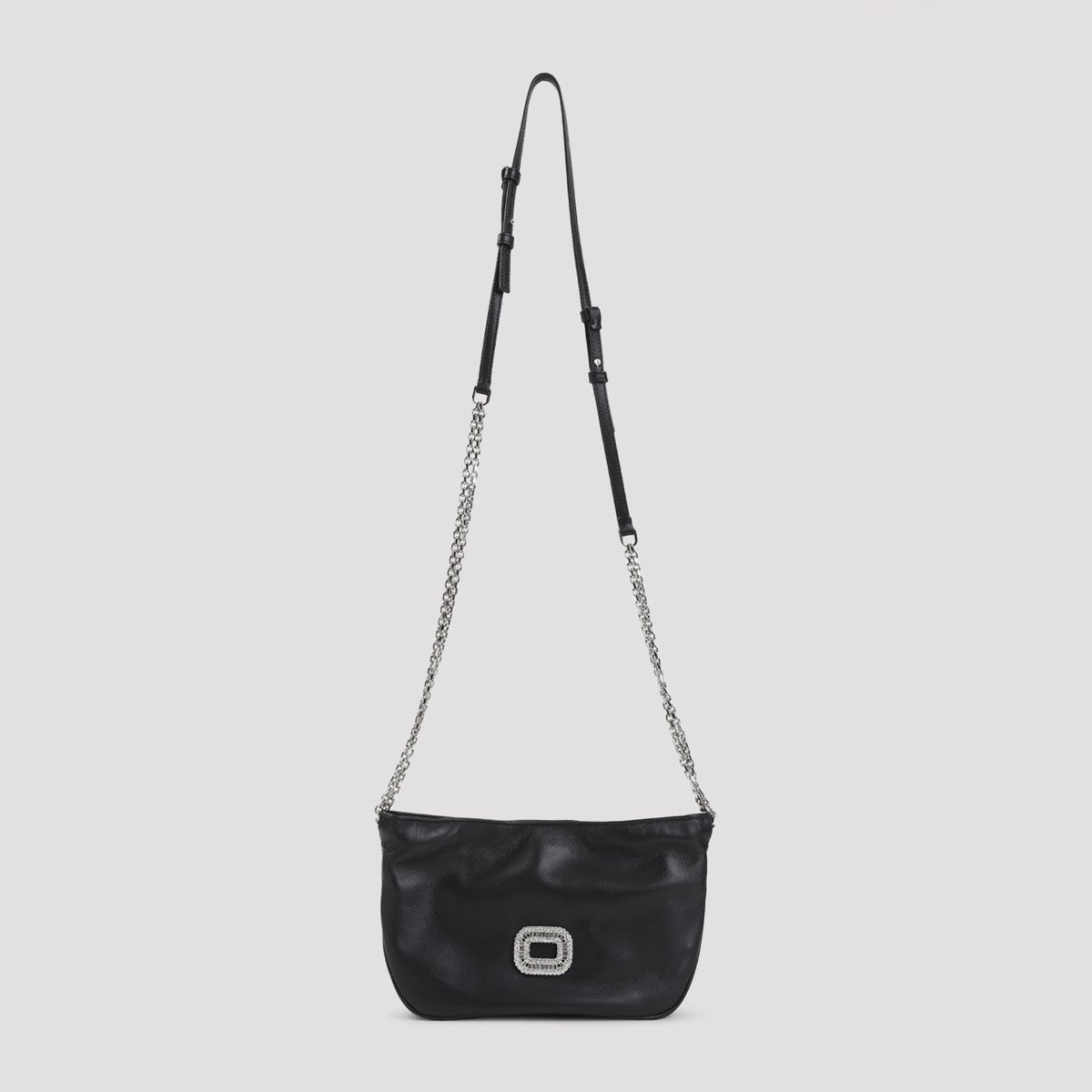 Roger Vivier Women's Nappa Pilgrim Micro Pocket in Black