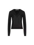 Fendi Women's Cashmere Silk V-Neck Jumper in Black - view 1
