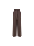 Brunello Cucinelli Women's Virgin Wool Trousers in Brown - view 1