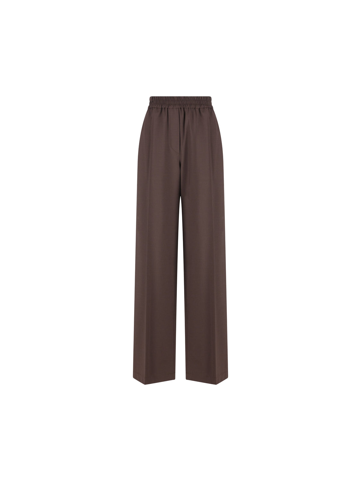 Brunello Cucinelli Women's Virgin Wool Trousers in Brown - view 1