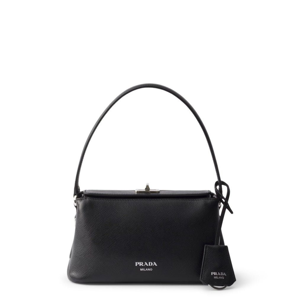 Prada Women's Saffiano Midi Bag in Black