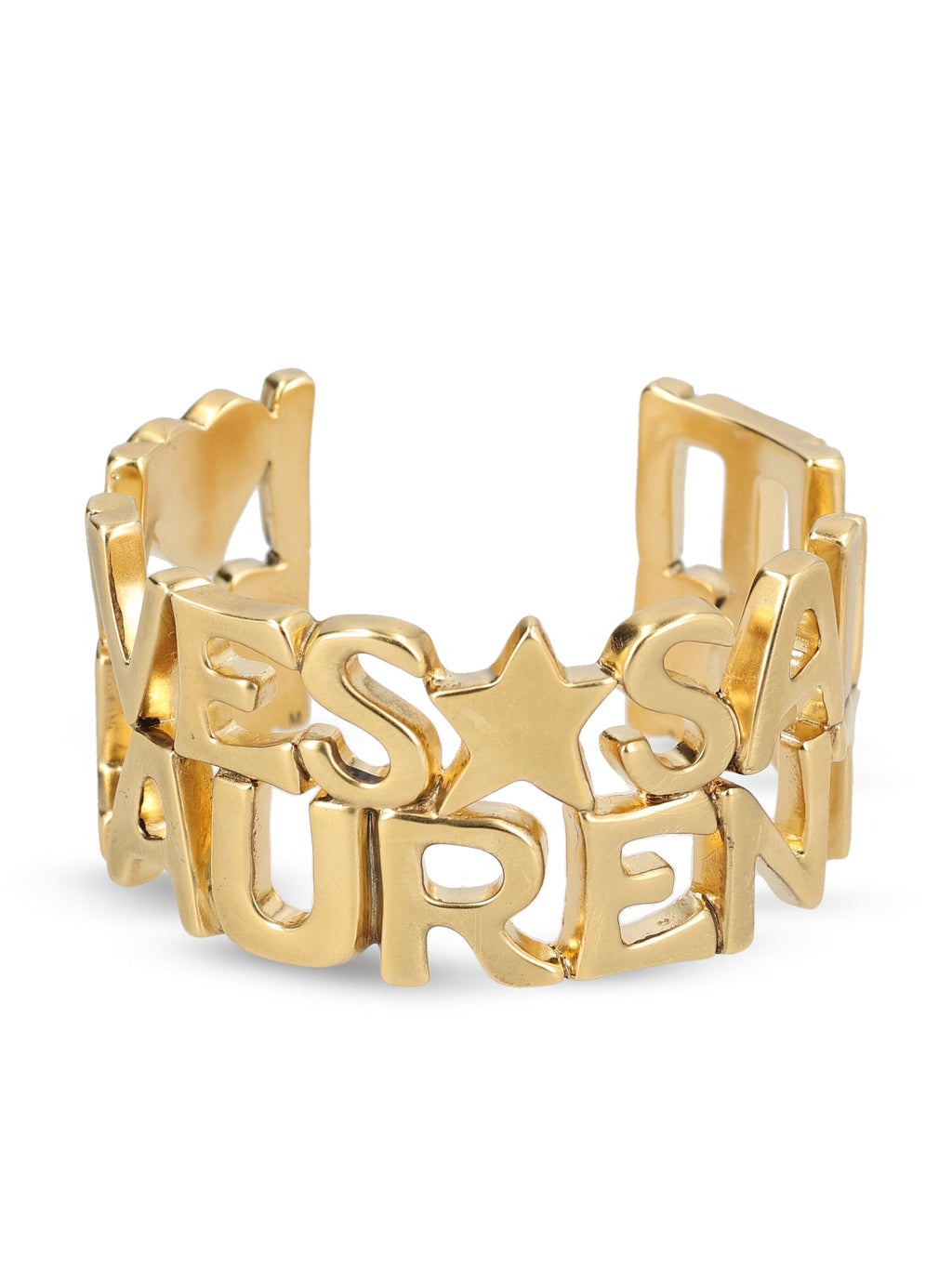 Saint Laurent Women's Metal Cuff Bracelet in Gold - view 1