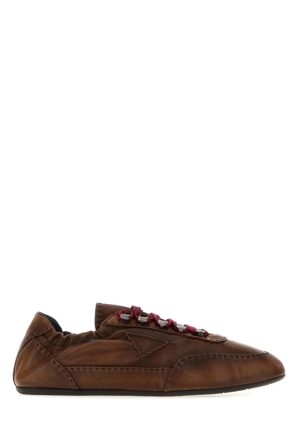 Prada Men's Nappa Leather Sneakers in Brown - image 1