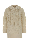 Dior Women's Rouched Knit Sweater Dress in Cream - image 1