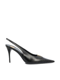 Saint Laurent Women's Leather Babylone Pumps in Black - view 1