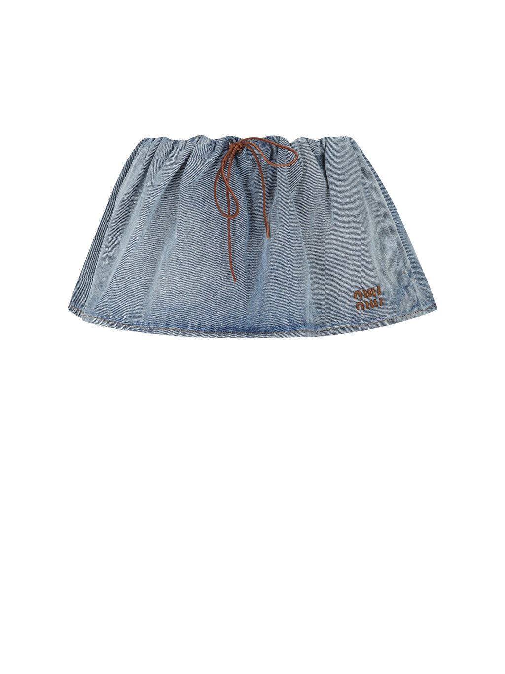 Miu Miu Women's Denim Mini Skirt in Blue - view 1