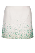 Dior Women's Beaded Mini Skirt in White and Green - image 1