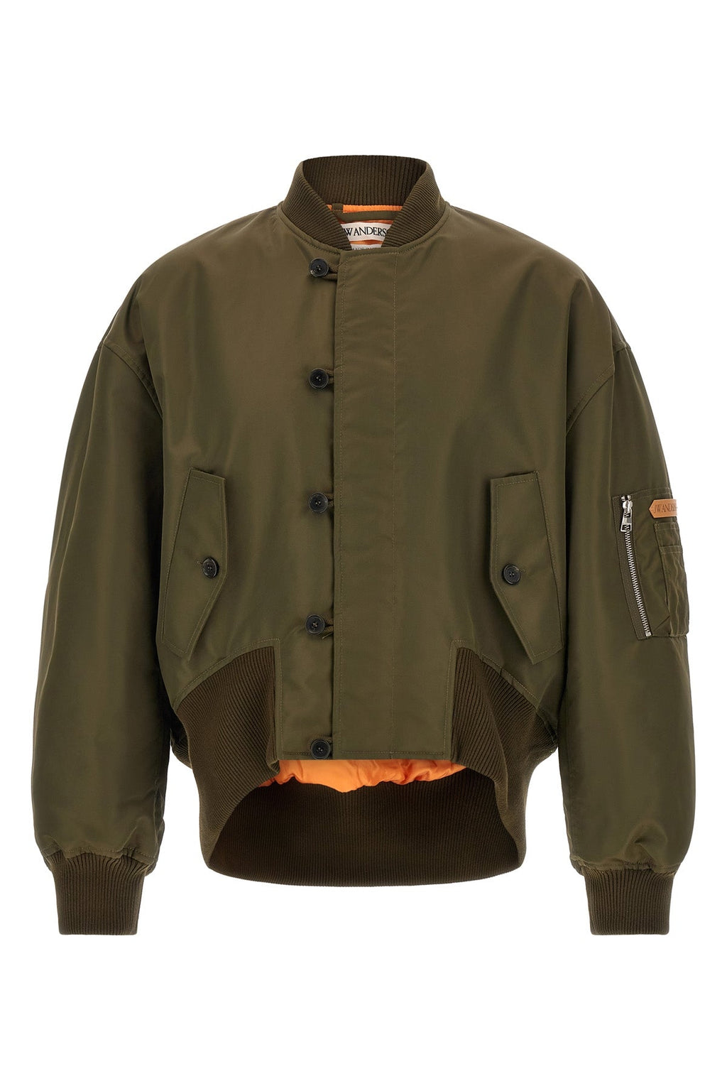 JW Anderson Men's Asymmetric Hem Green Bomber Jacket - image 1
