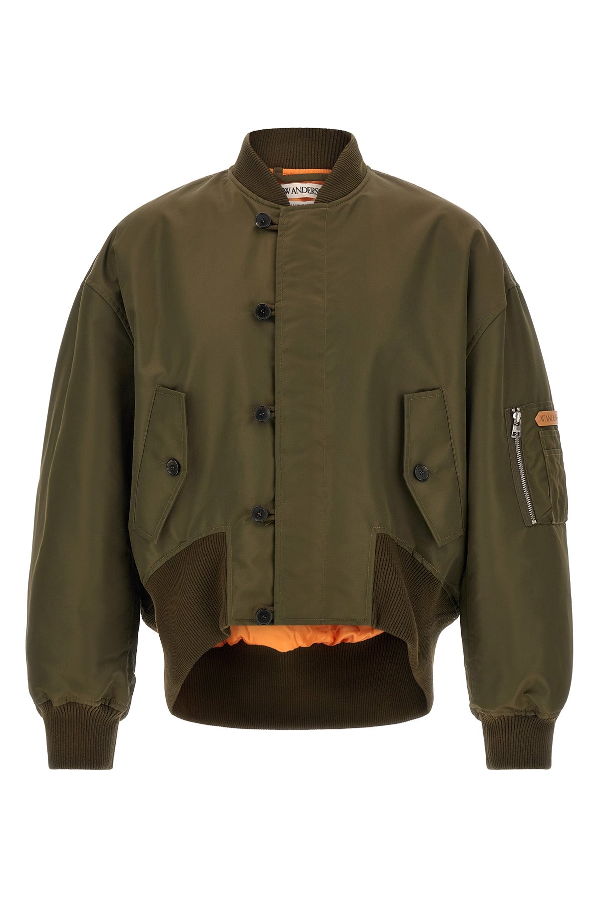 JW Anderson Men's Asymmetric Hem Green Bomber Jacket - image 1