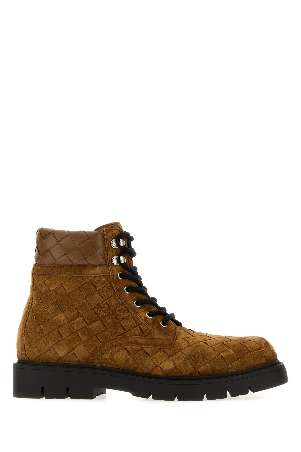 Bottega Veneta Men's Suede Haddock Ankle Boots in Camel - image 1