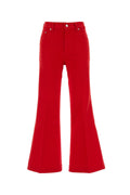 Celine Women's Denim Flare Jeans in Red - image 1