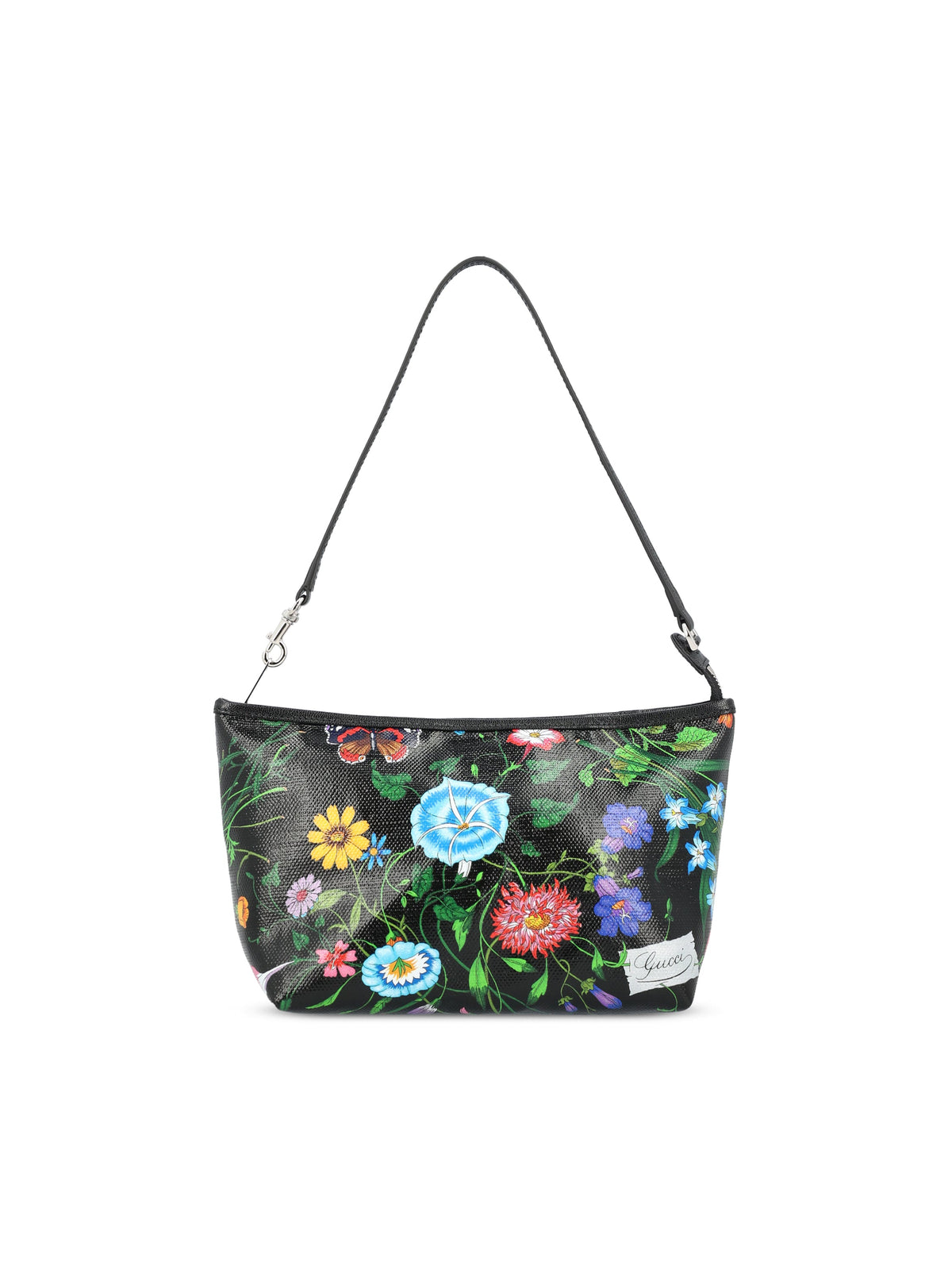 Gucci Women's Flora Canvas Shoulder Bag in Black - view 1