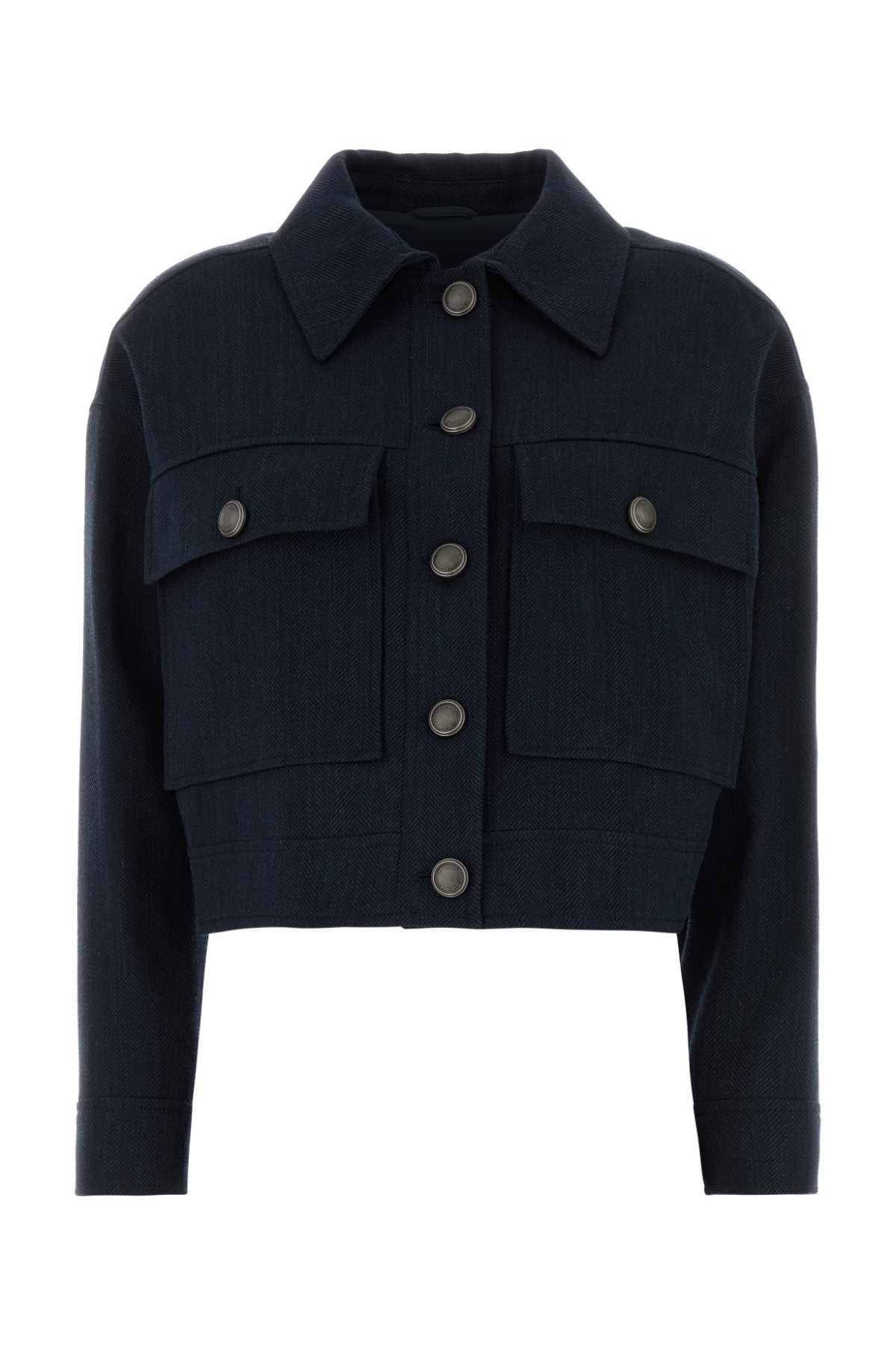 Brunello Cucinelli Women's Cropped Jacket in Navy - image 1