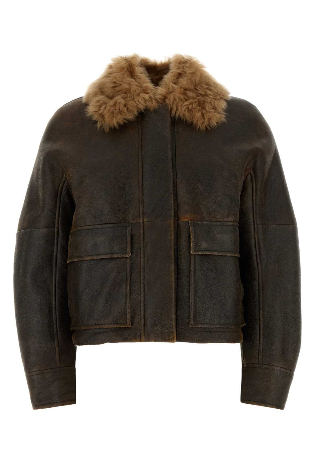 Brunello Cucinelli Women's Shearling Fur Jacket in Brown - image 1