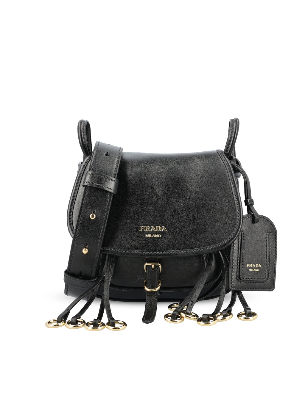 Prada Women's Corsaire Leather Shoulder Bag in Black - view 1
