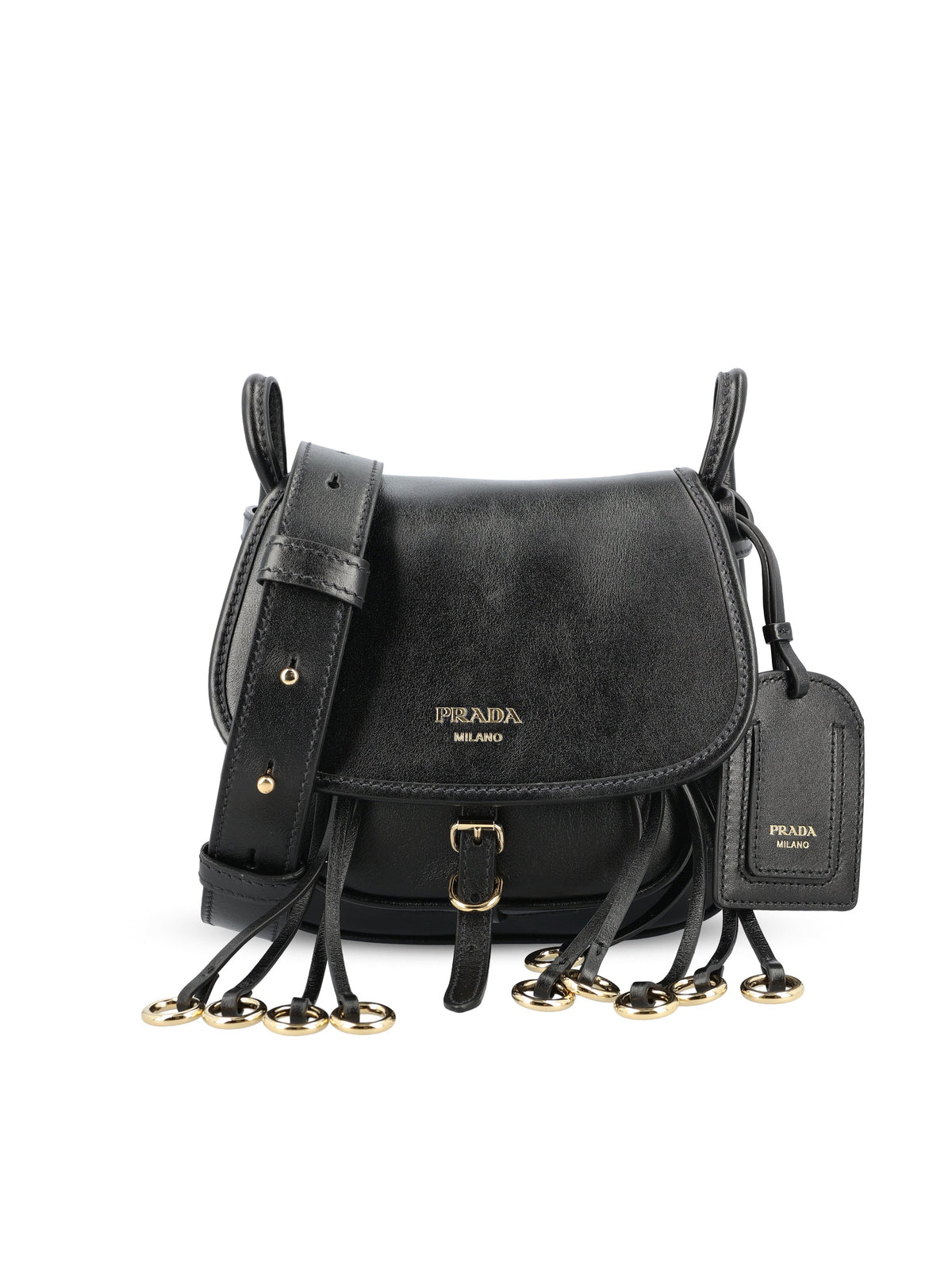 Prada Women's Corsaire Leather Shoulder Bag in Black - view 1