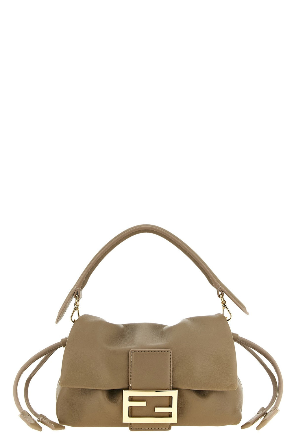 Fendi Women's Baguette Soft Piccola Bag in Beige Leather - view 1
