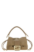 Fendi Women's Baguette Soft Piccola Bag in Beige Leather - view 1