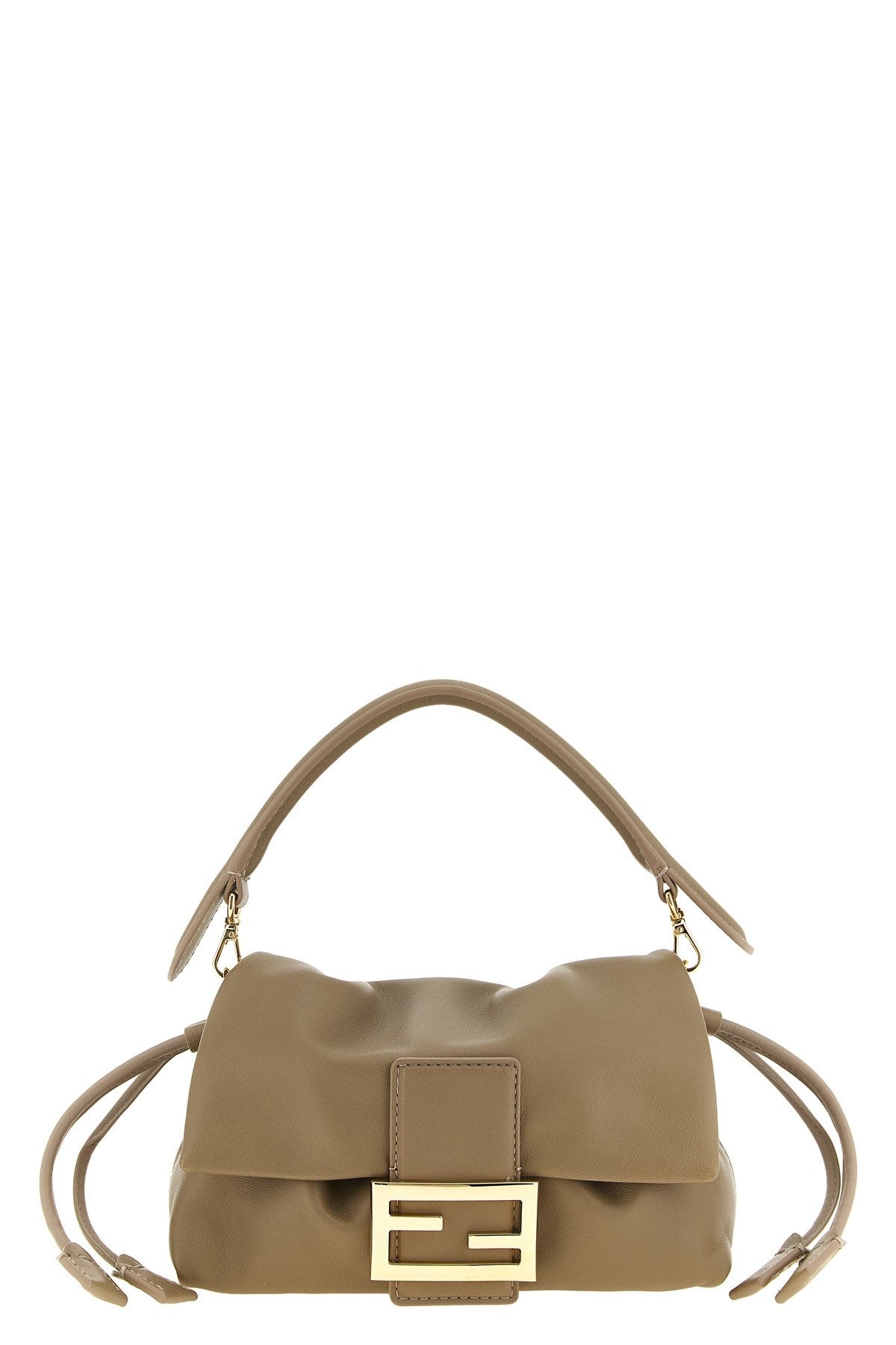 Fendi Women's Baguette Soft Piccola Bag in Beige Leather - view 1