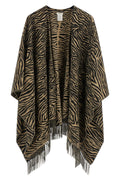 Fendi Women's Tiger Poncho in Beige Wool - view 1