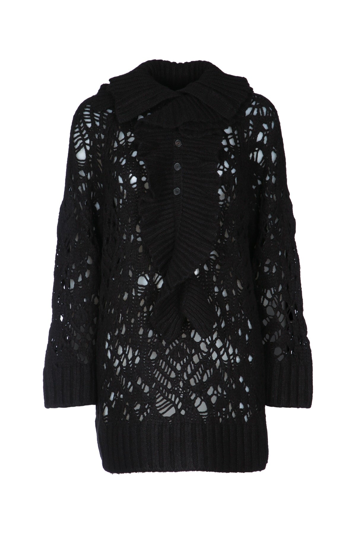 Dior Women's Rouched Knit Sweater Dress in Black - image 1