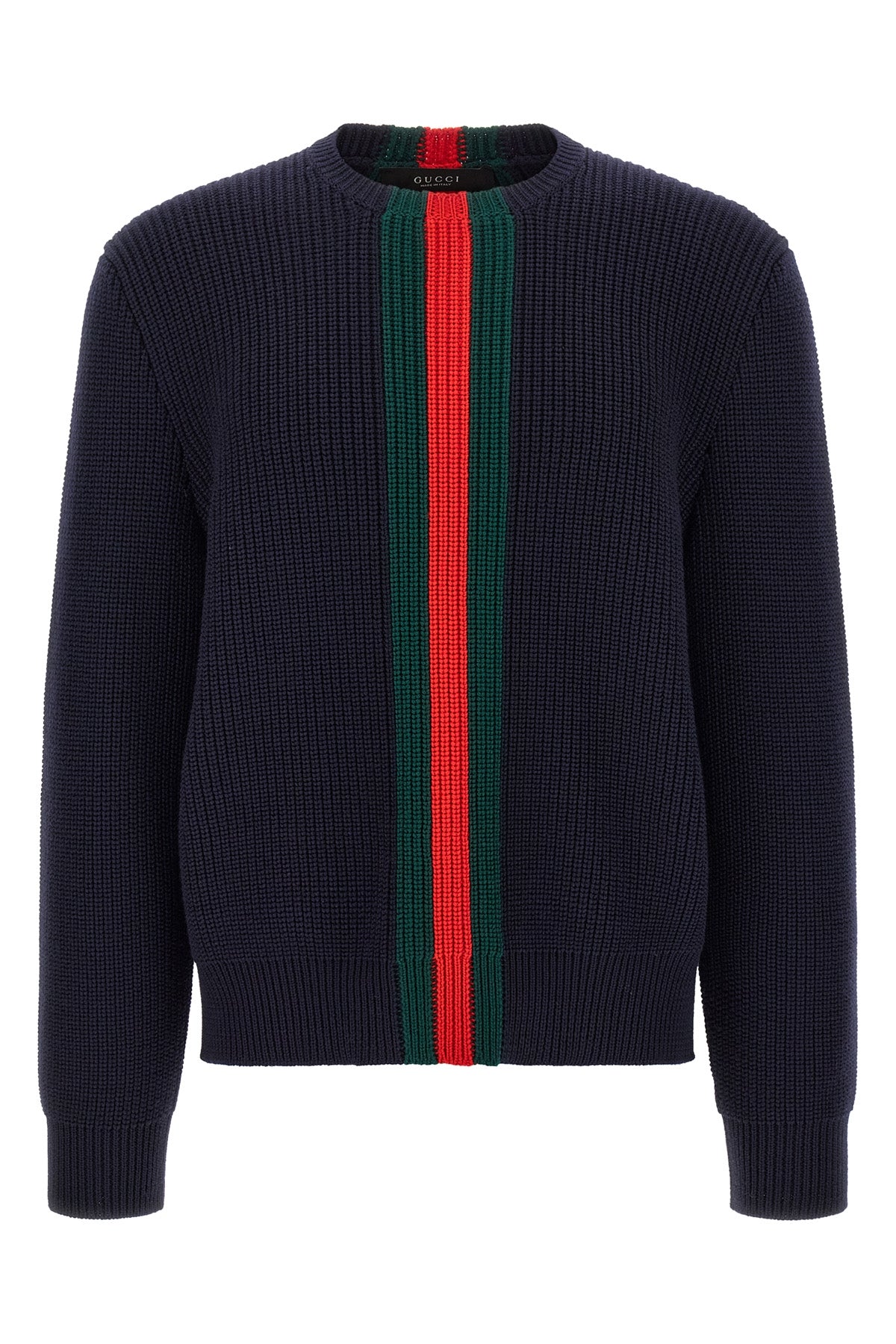 Gucci Men's Blue Web Sweater - image 1
