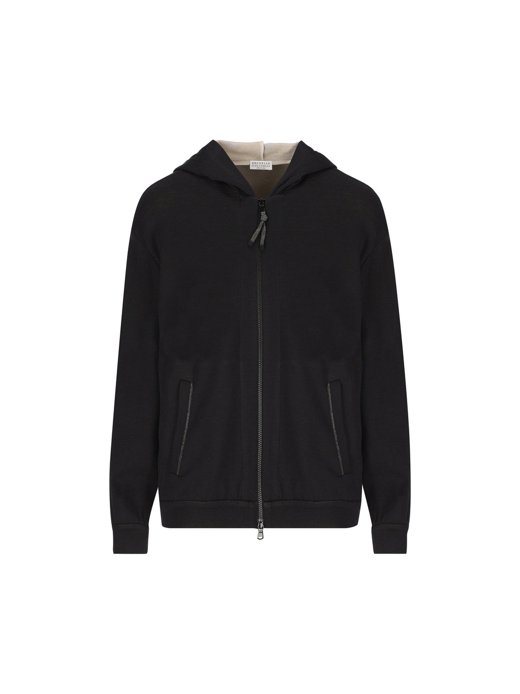 Brunello Cucinelli Women's Cotton Silk Hoodie in Black - view 1