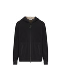 Brunello Cucinelli Women's Cotton Silk Hoodie in Black - view 1