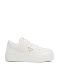Prada Women's Downtown Leather Sneakers in White - view 1