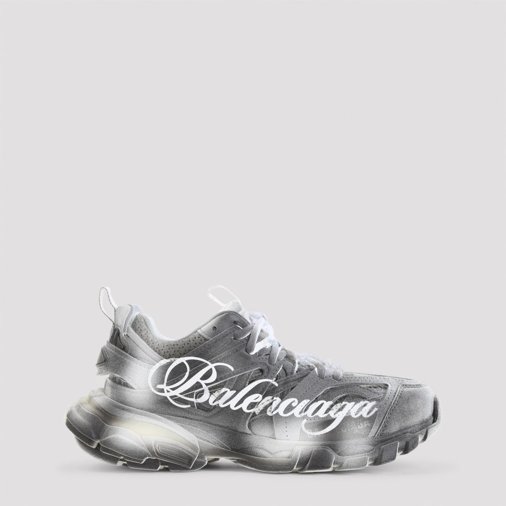 Balenciaga Women's Track Sneakers in Black and White Mesh