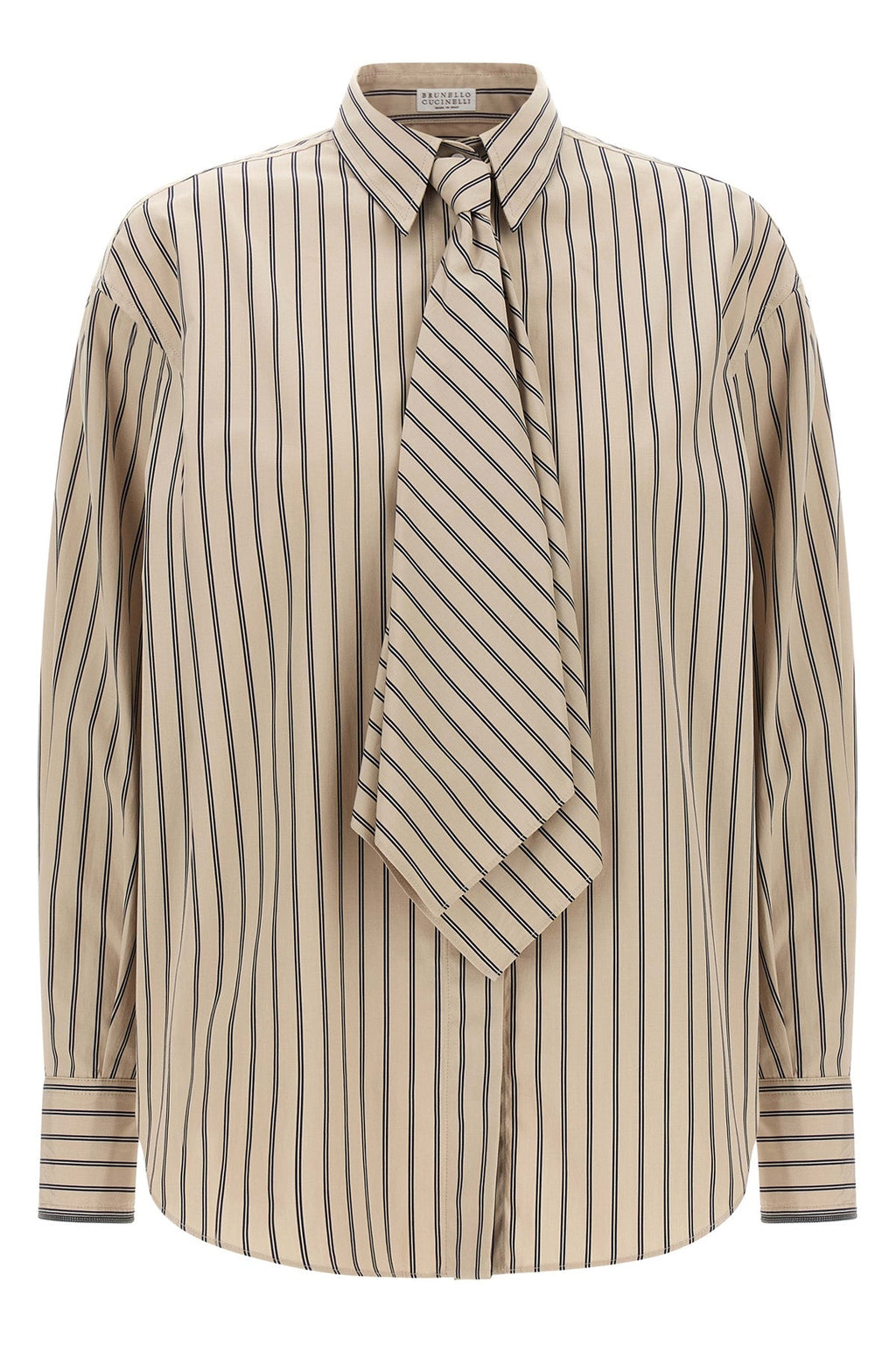 Brunello Cucinelli Women's Shirt with tie in Beige - image 1