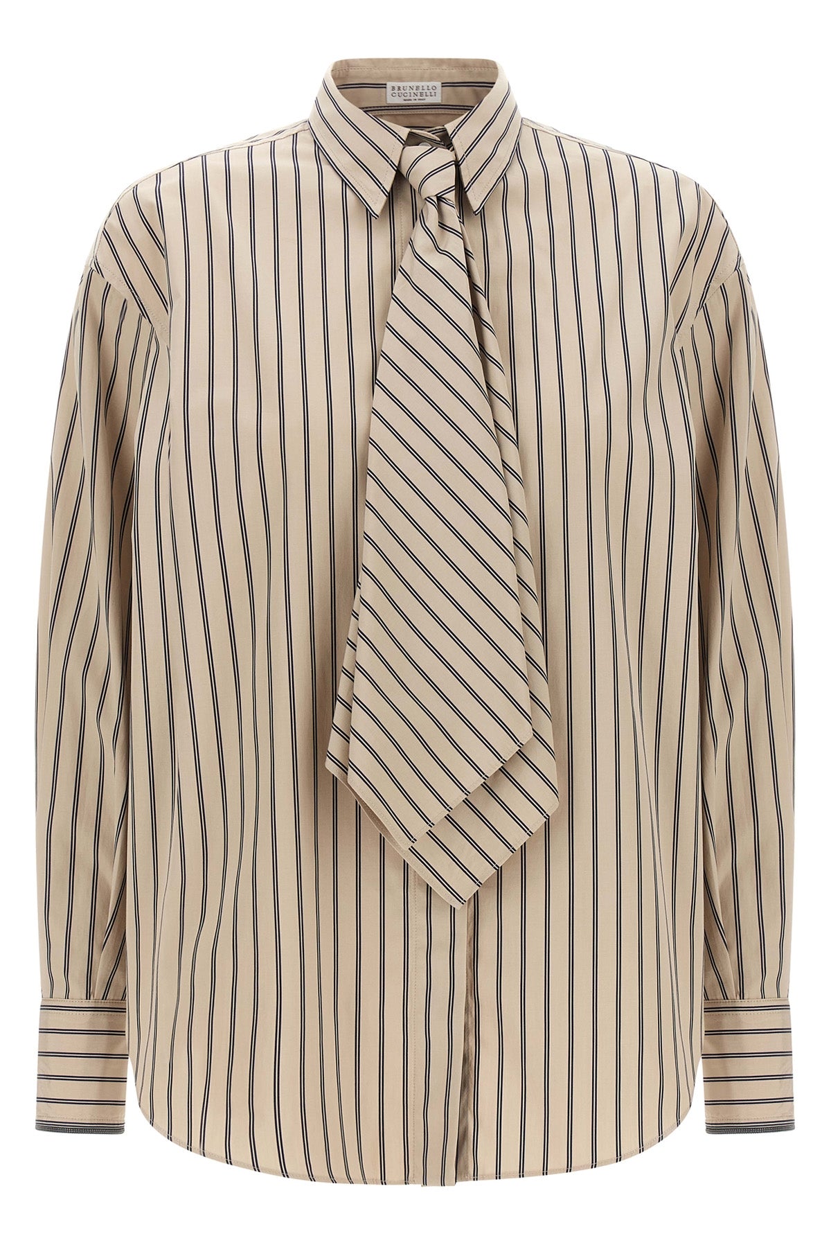 Brunello Cucinelli Women's Shirt with tie in Beige - image 1